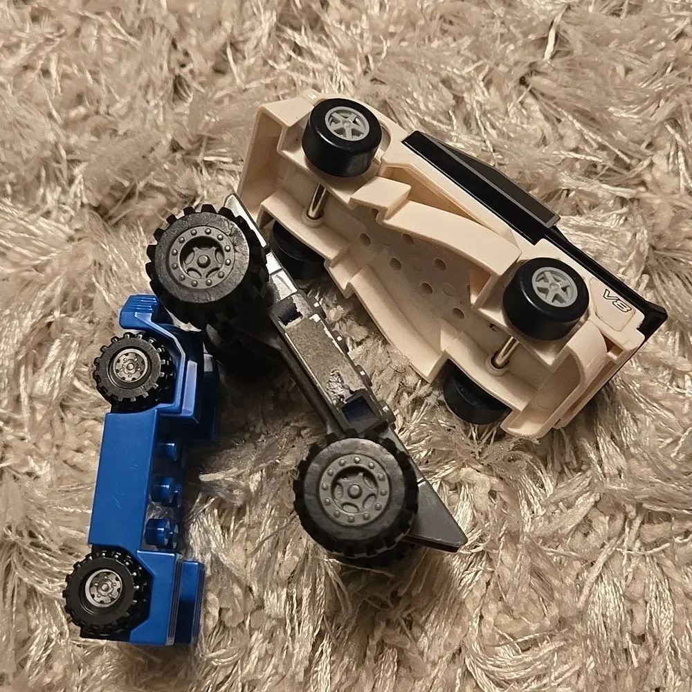 LEGO DUPLO tyco car LOT custom pieces vintage white black blue as seen kids toy